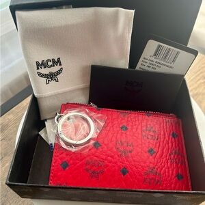 MCM Visetos Mini Key Pouch